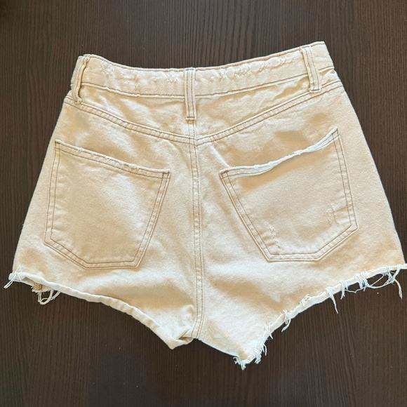 Wild Fable | High Rise Cutoff Denim Shorts | Cream (2) - Picture 2 of 3